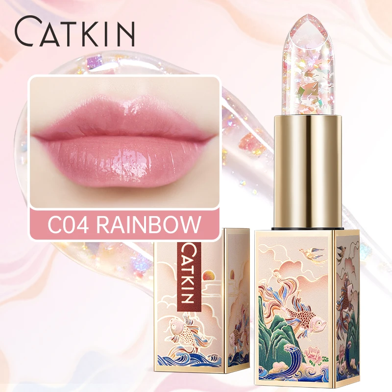 Balsam do ust CATKIN — nawilżający i naprawczy, różowy przezroczysty Błękitny