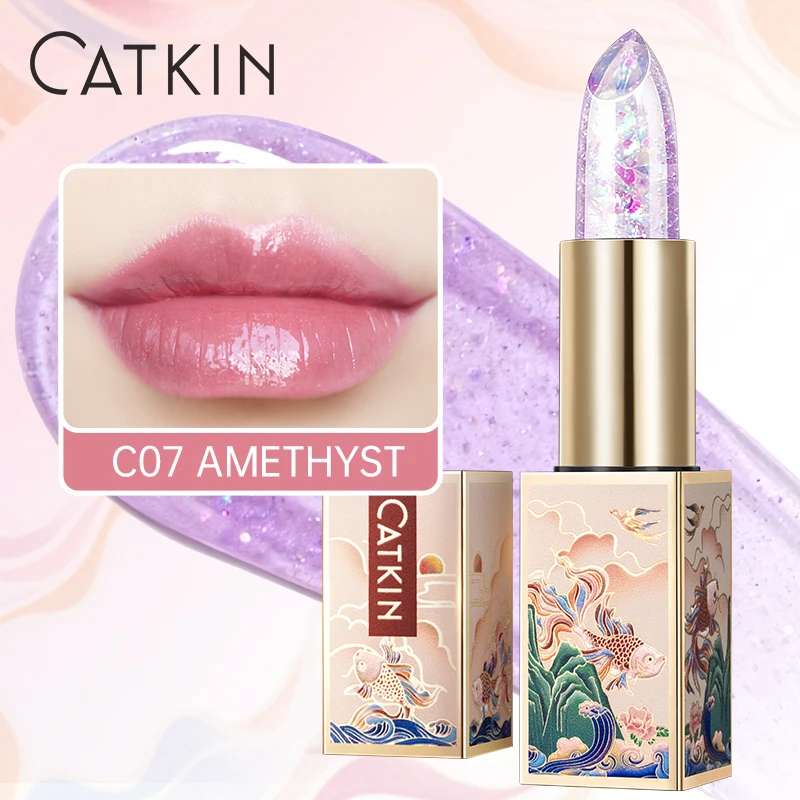 Balsam do ust CATKIN — nawilżający i naprawczy, różowy przezroczysty Mieszany kolor