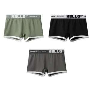 Bawełniane bokserki damskie boyshorts 3-pak Zielony