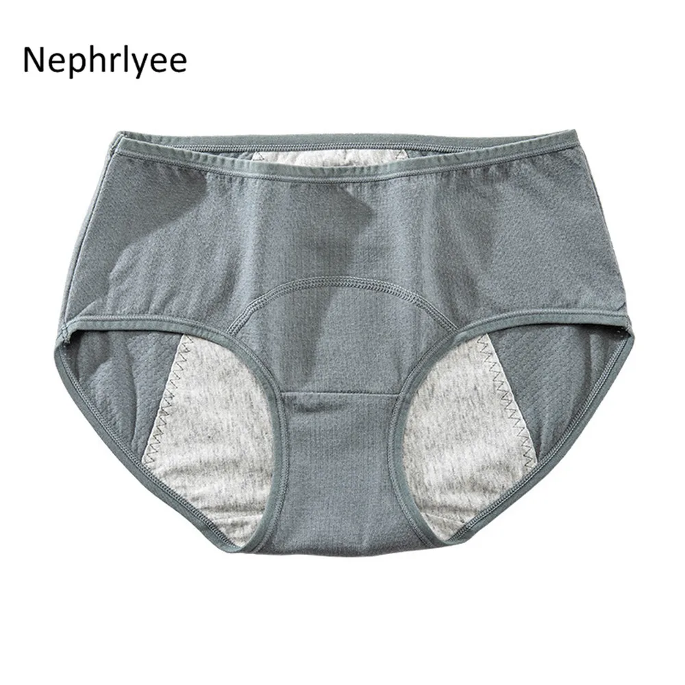 Bawełniane majtki menstruacyjne damskie, ochrona przed przeciekaniem Fioletowy