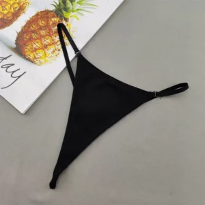 Bawełniane stringi w zwierzęce wzory plus size Beżowy