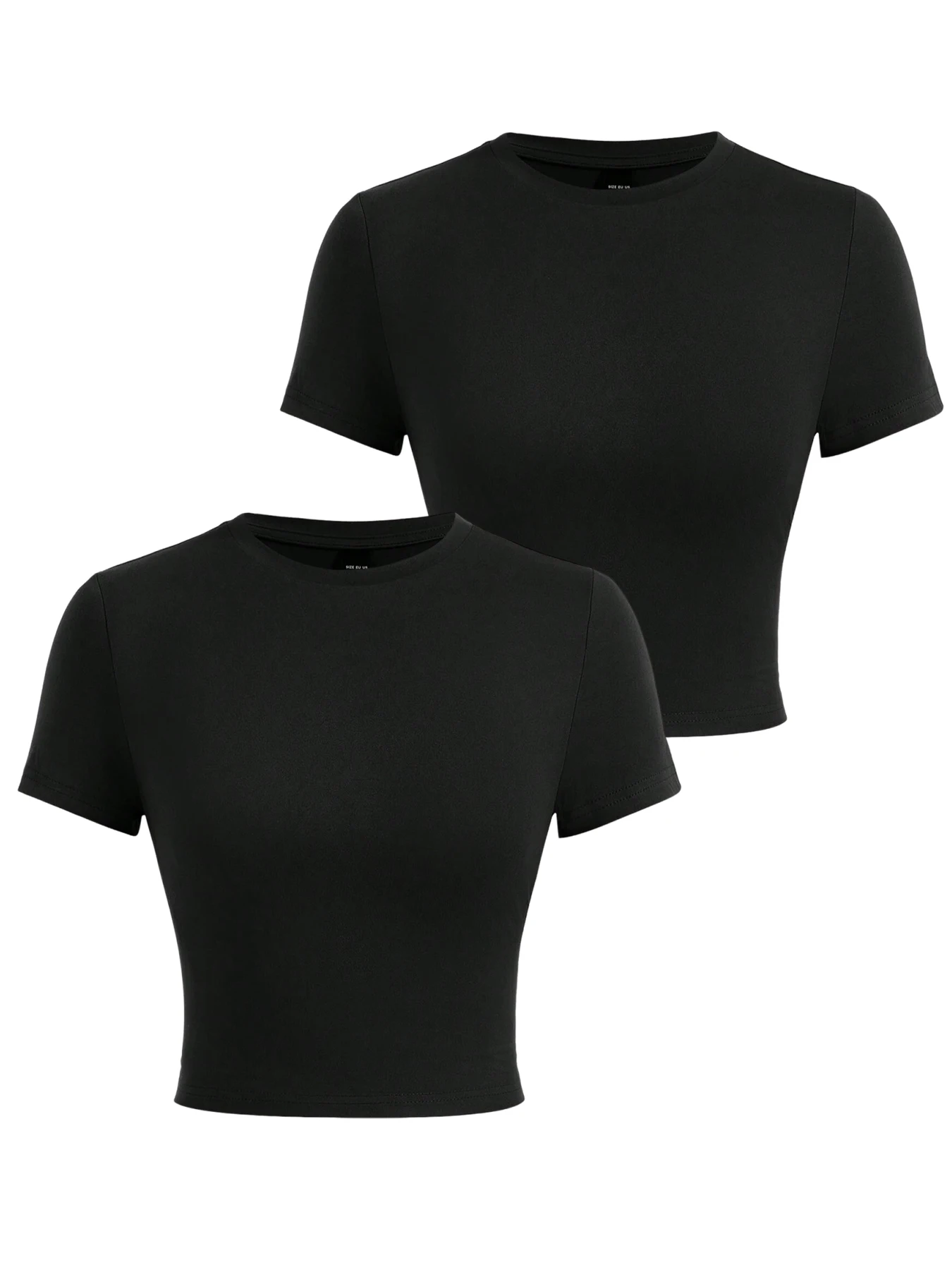 Bawełniany crop top Y2K damski elastyczny z okrągłym dekoltem Róża czerwona