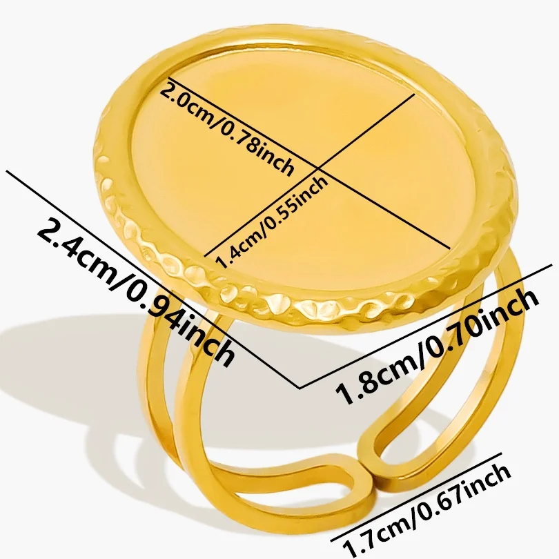 Baza pierścionka do DIY ze stali - zestaw 6 sztuk Jasny
