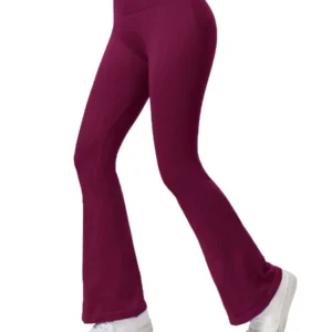 Bezszwowe legginsy flare sportowe scrunch booty Beżowy