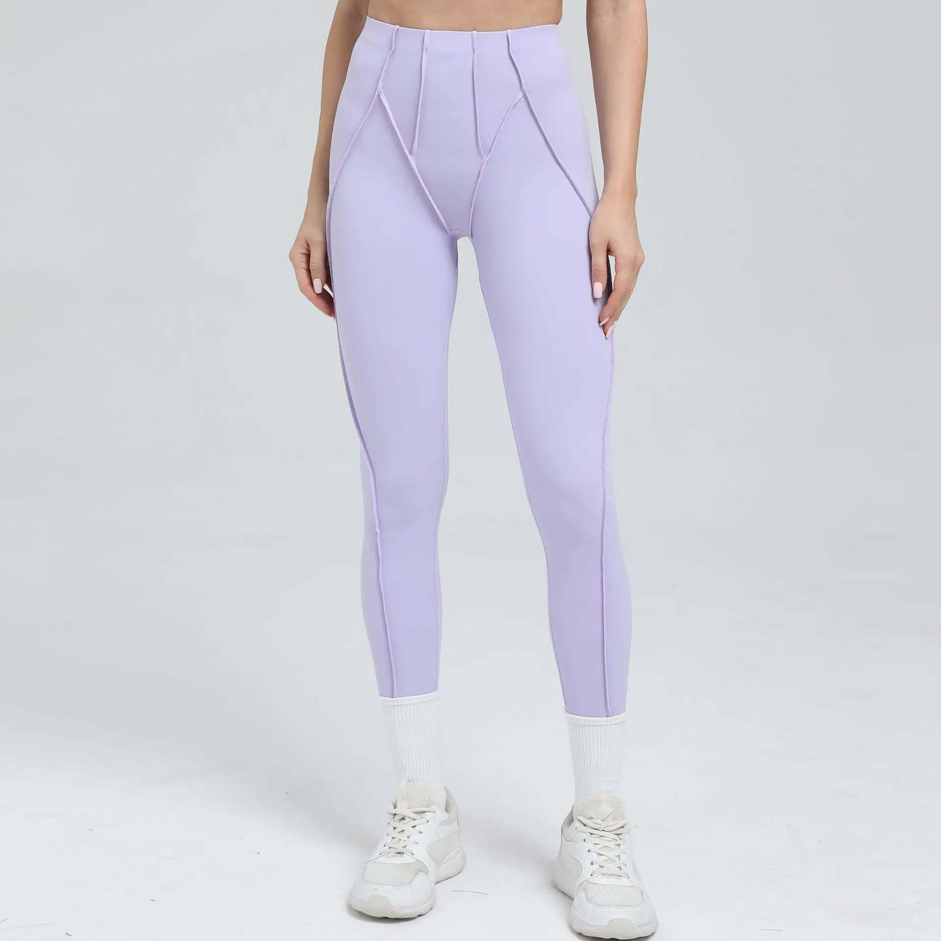Bezszwowe legginsy joga push-up podnoszące pośladki premium Biały kamuflaż