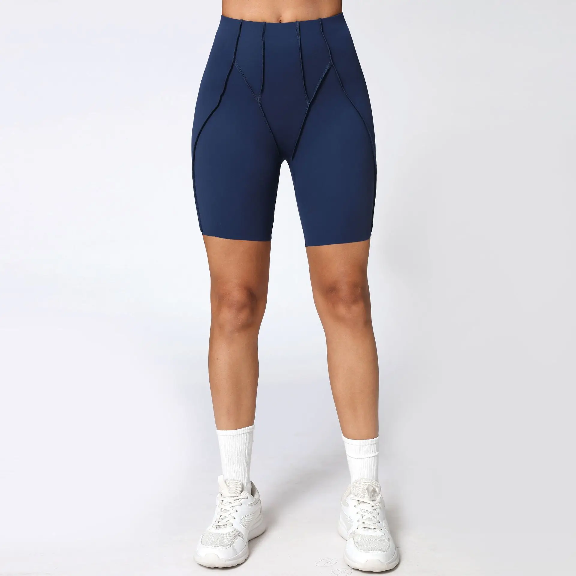 Bezszwowe legginsy joga push-up podnoszące pośladki premium Jezioro błękitne
