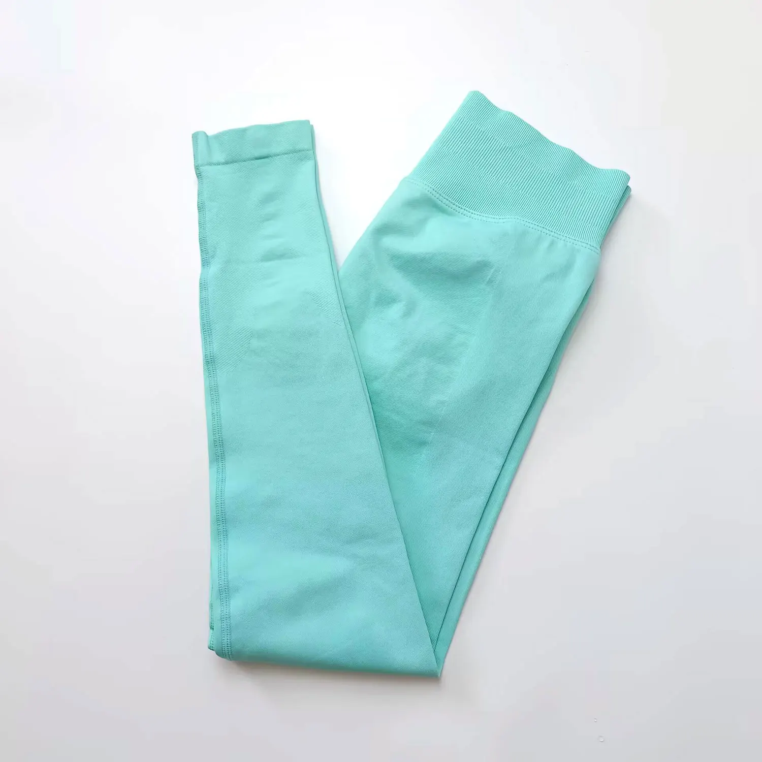 Bezszwowe legginsy sportowe Scrunch Bum damskie z prążkowaną gumką Lawenda
