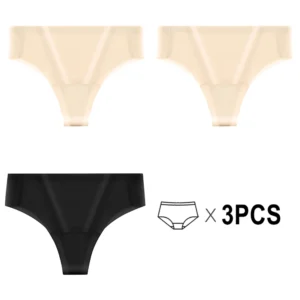 Bezszwowe stringi antycameltoe pod legginsy Zielony