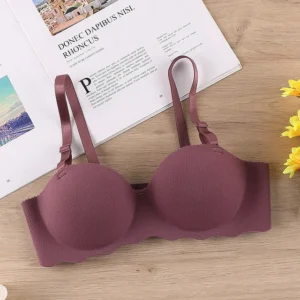 Bezszwowy biustonosz bralette z odpinanymi ramiączkami Błękitny