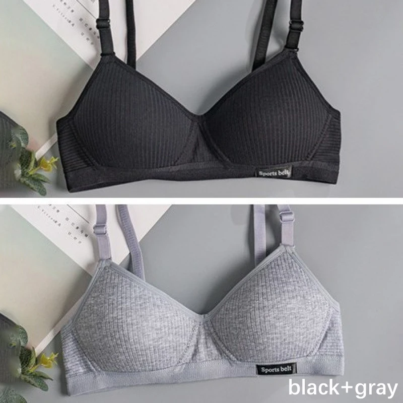 Bezszwowy biustonosz bralette w serek bez fiszbin Ciemnoszary