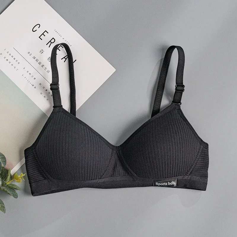 Bezszwowy biustonosz bralette w serek bez fiszbin Czarny