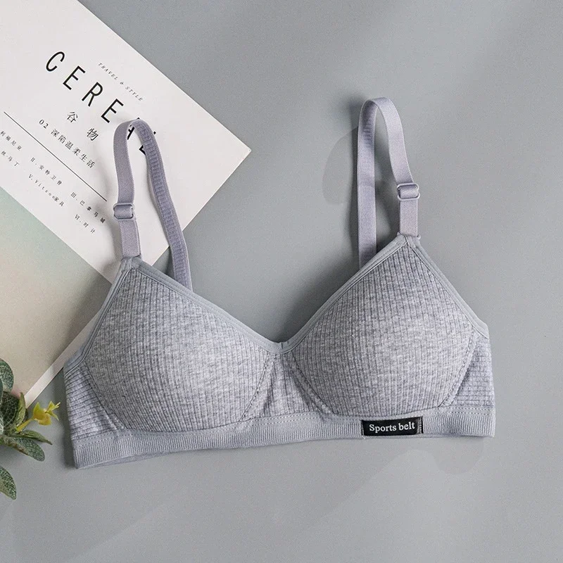 Bezszwowy biustonosz bralette w serek bez fiszbin Niebieski