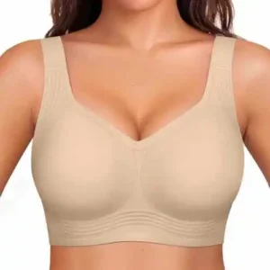 Bezszwowy biustonosz bezfiszbinowy plus size z zapięciem z tyłu Zielony