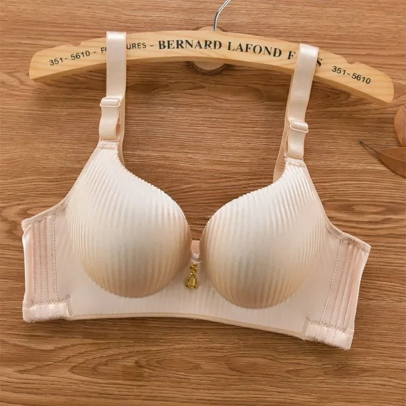 Bezszwowy biustonosz push-up 8 cm wkładki bez fiszbinów Niebieski