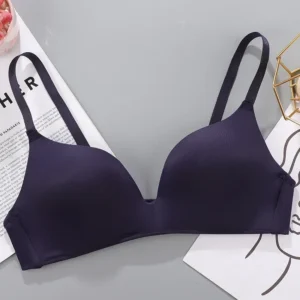 Bezszwowy biustonosz push-up bez drutu w 10 kolorach Granatowy