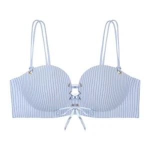 Bezszwowy biustonosz push up bralette z pięknym dekoltem Koralowa czerwona
