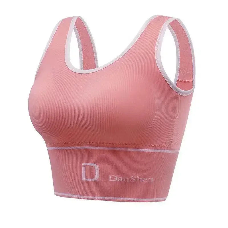 Bezszwowy biustonosz sportowy push-up do fitnessu Czarny