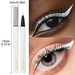Biały eyeliner w płynie – matowy, wodoodporny, szybkoschnący Biały