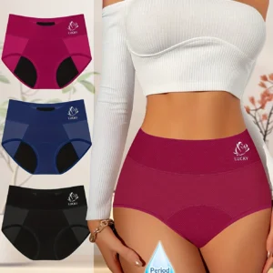 Bielizna menstruacyjna damska oddychająca, zestaw 3 par 