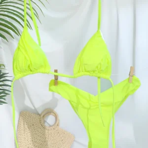 Bikini bandaż z niską talią trójkątne niska cięcie Szary