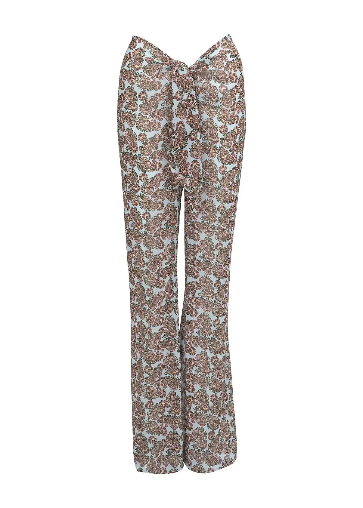 Strój kąpielowy bikini boho ze wzorem paisley Różowy