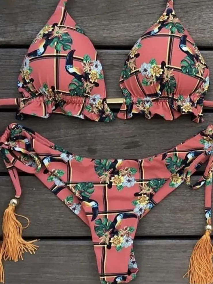 Bikini push-up z efektem unoszenia biustu Biały