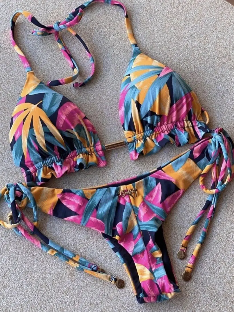 Bikini push-up z efektem unoszenia biustu Ciemnoszary