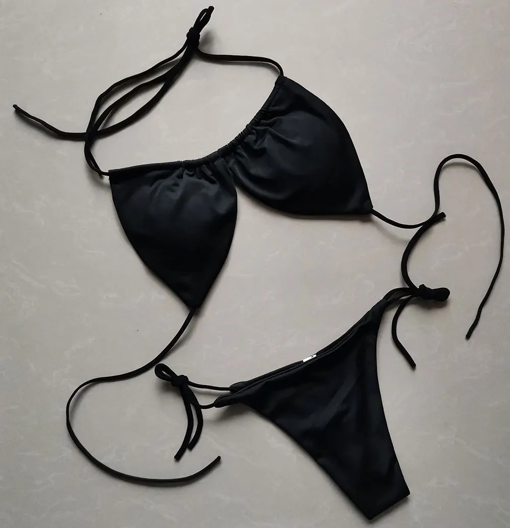 Bikini push-up z usztywnianym biustonoszem i stringami Beżowy