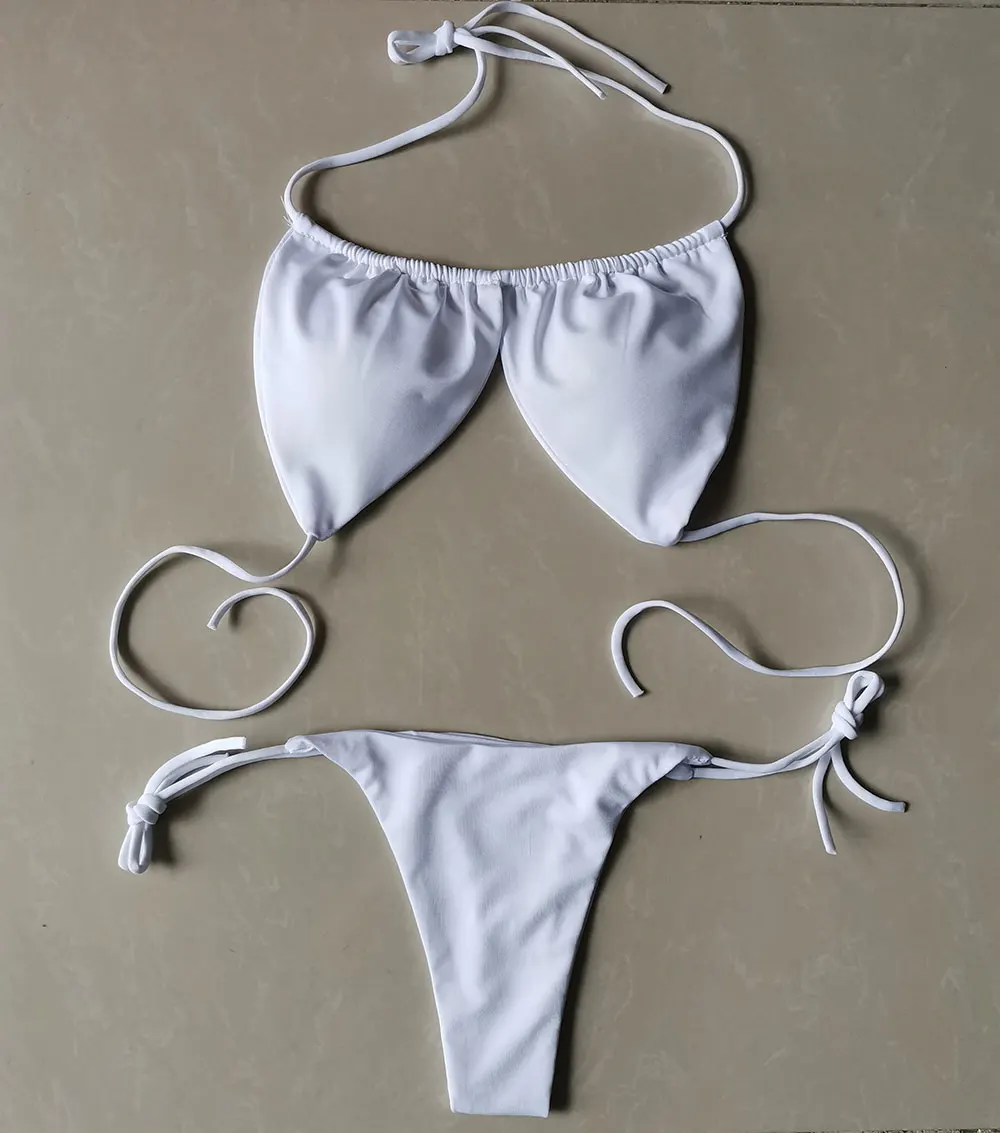 Bikini push-up z usztywnianym biustonoszem i stringami Brązowy