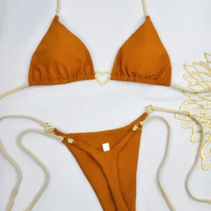 Bikini sznurowane z niską talią dwuczęściowy strój kąpielowy Kolba