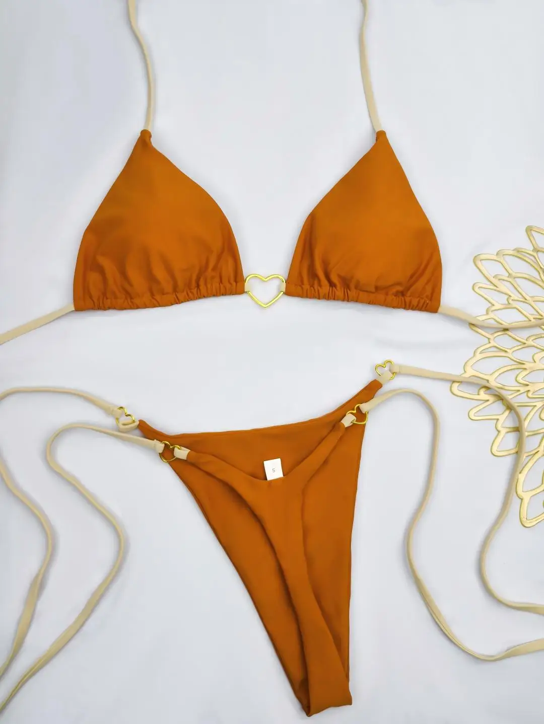 Bikini sznurowane z niską talią dwuczęściowy strój kąpielowy Kolba