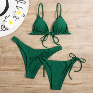 Bikini trzyczęściowe push up bandażowe damskie brazylijskie Imbir