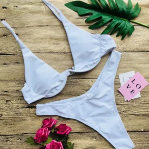 Bikini z fiszbinami i topem V-bar w żywych kolorach Kolba