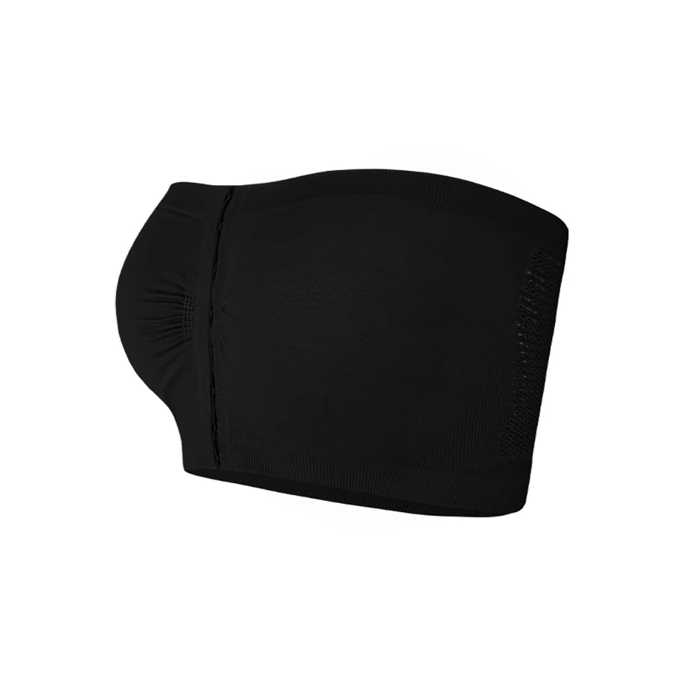 Biustonosz bandeau plus size bez ramiączek zapinany z przodu Turkusowy