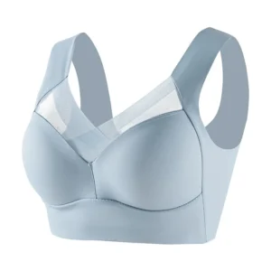 Biustonosz bralette crop top bez fiszbin - oddychający Błękitny