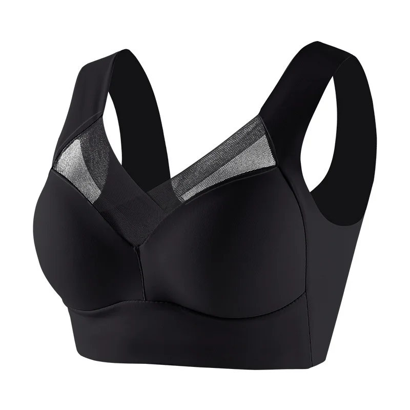 Biustonosz bralette crop top bez fiszbin - oddychający Niebieski