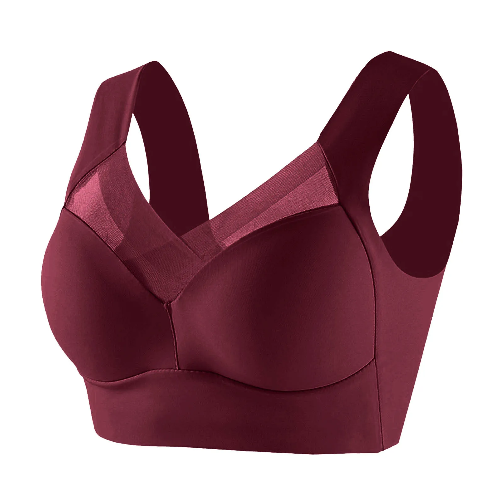 Biustonosz bralette crop top bez fiszbin - oddychający Pomarańczowy