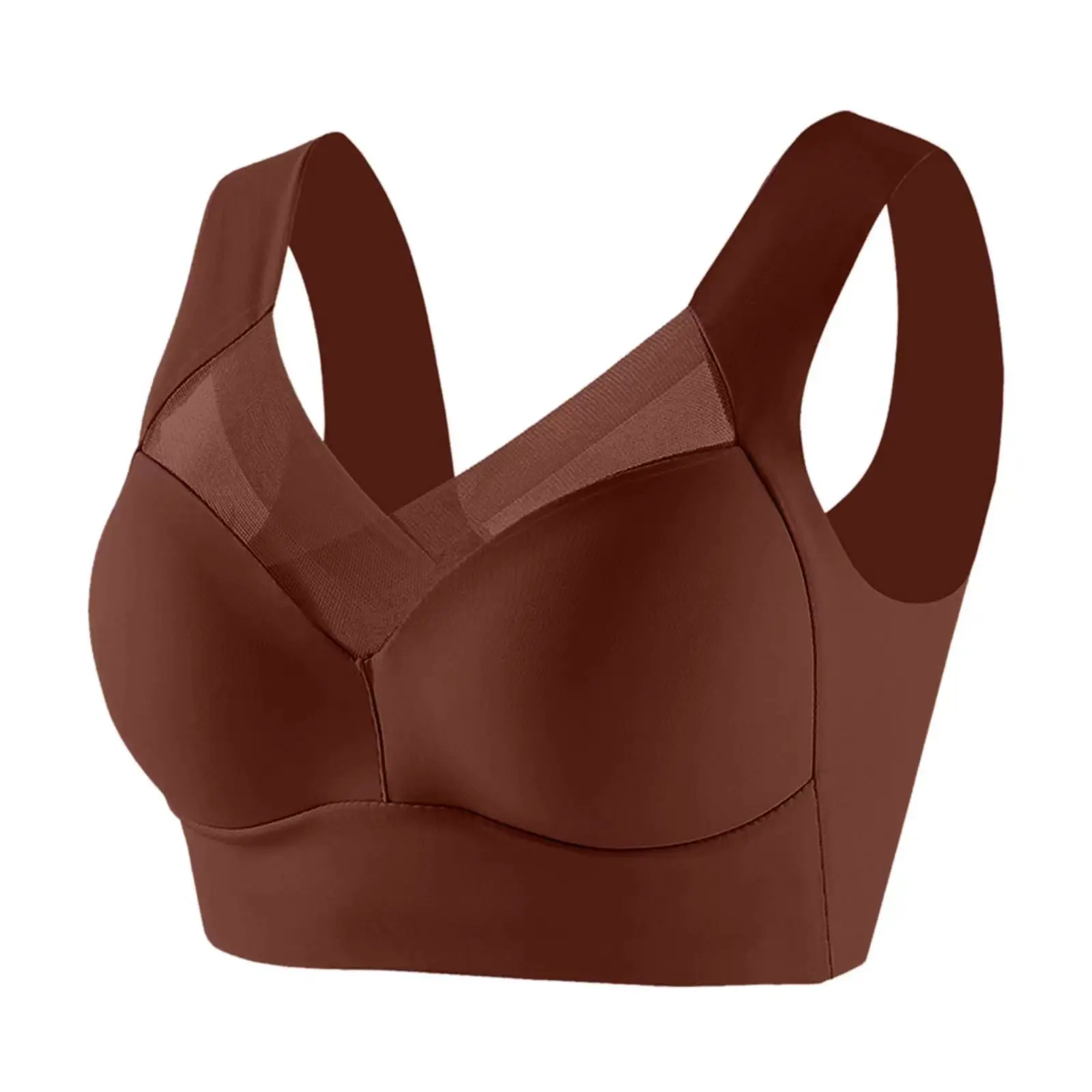 Biustonosz bralette crop top bez fiszbin - oddychający Szary
