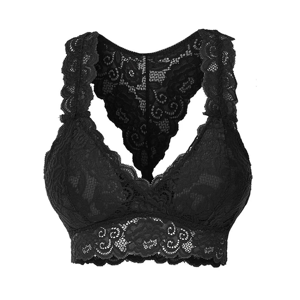 Biustonosz bralette w serek duże rozmiary S-3XL Czarny