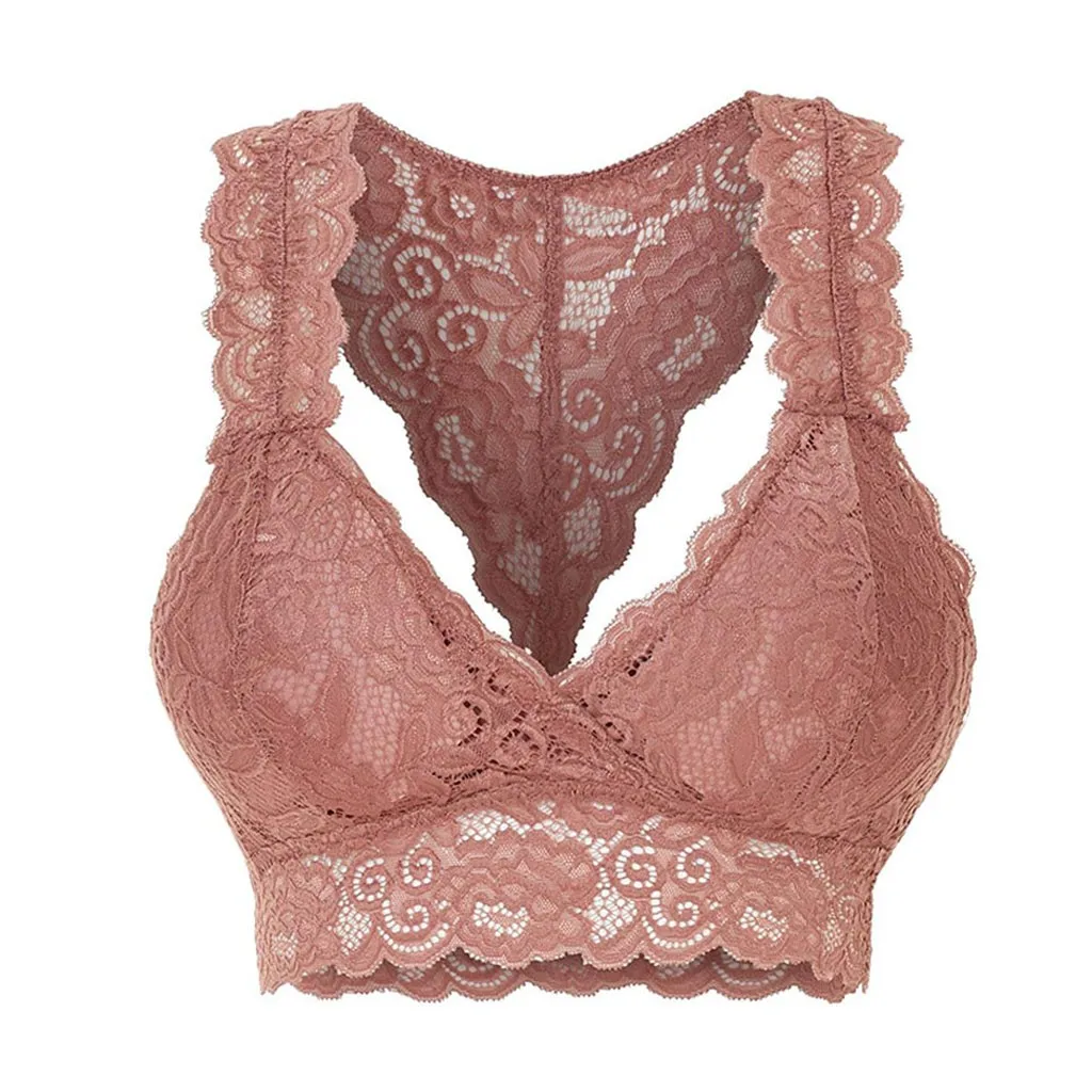 Biustonosz bralette w serek duże rozmiary S-3XL Różowy
