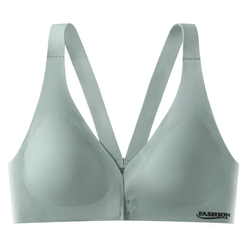 Biustonosz plus size z zapięciem z przodu regulowany — sportowy i oddychający Brązowy