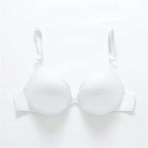 Biustonosz push-up z zapięciem z przodu bez pleców plus size Błękitny