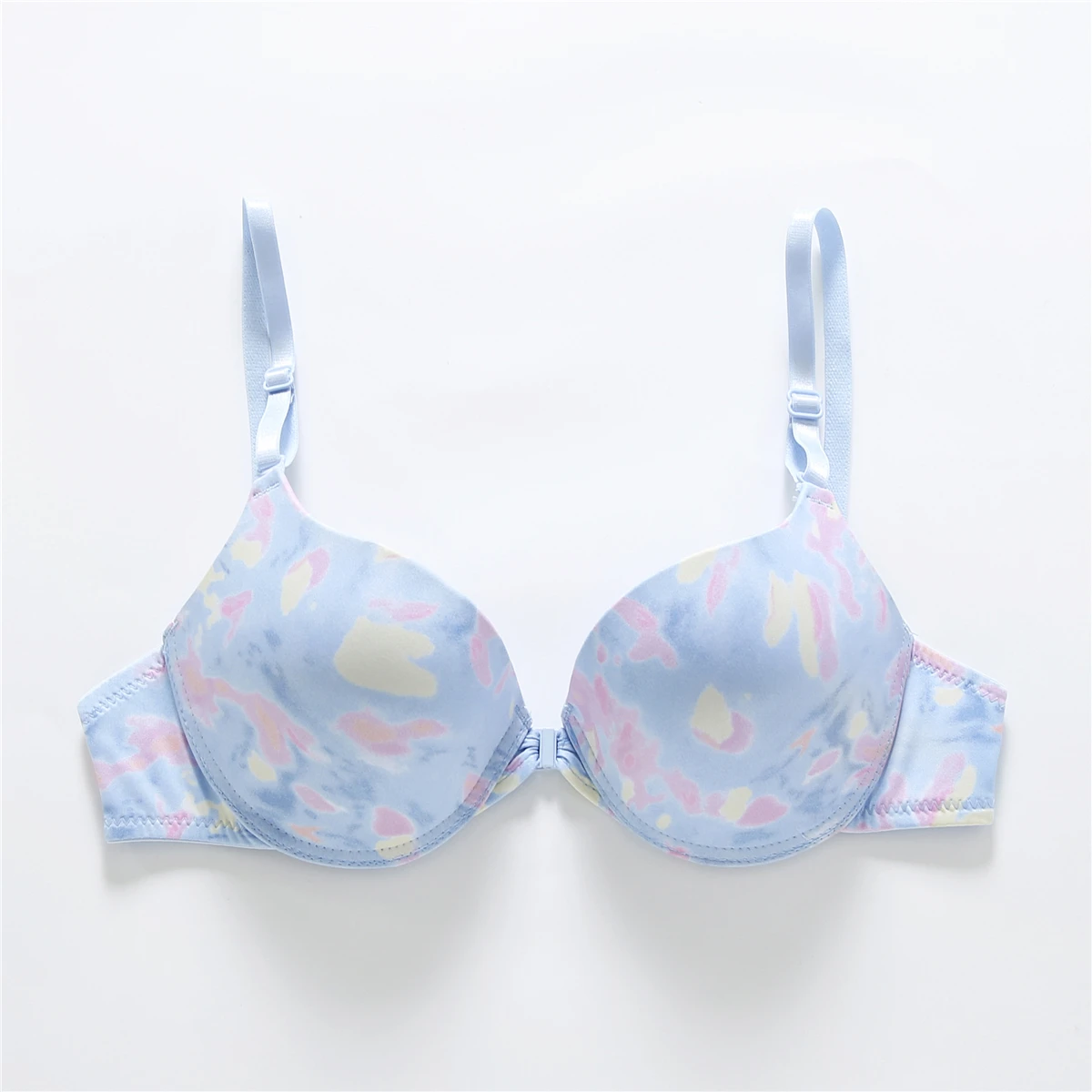 Biustonosz push-up z zapięciem z przodu bez pleców plus size Lawenda