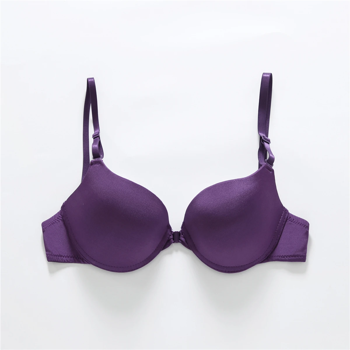 Biustonosz push-up z zapięciem z przodu bez pleców plus size Złoto