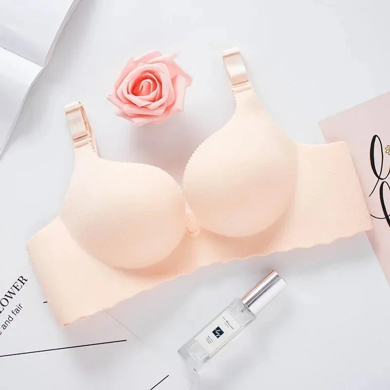 Mocny biustonosz push-up z wkładkami 8 cm dla małego biustu Błękitny