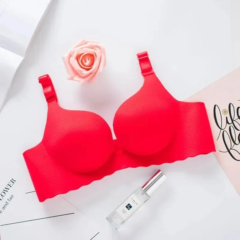 Mocny biustonosz push-up z wkładkami 8 cm dla małego biustu Brązowy