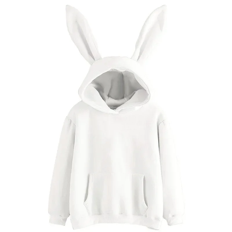Bluza damska Harajuku z motywem króliczka plus size Przeżółty
