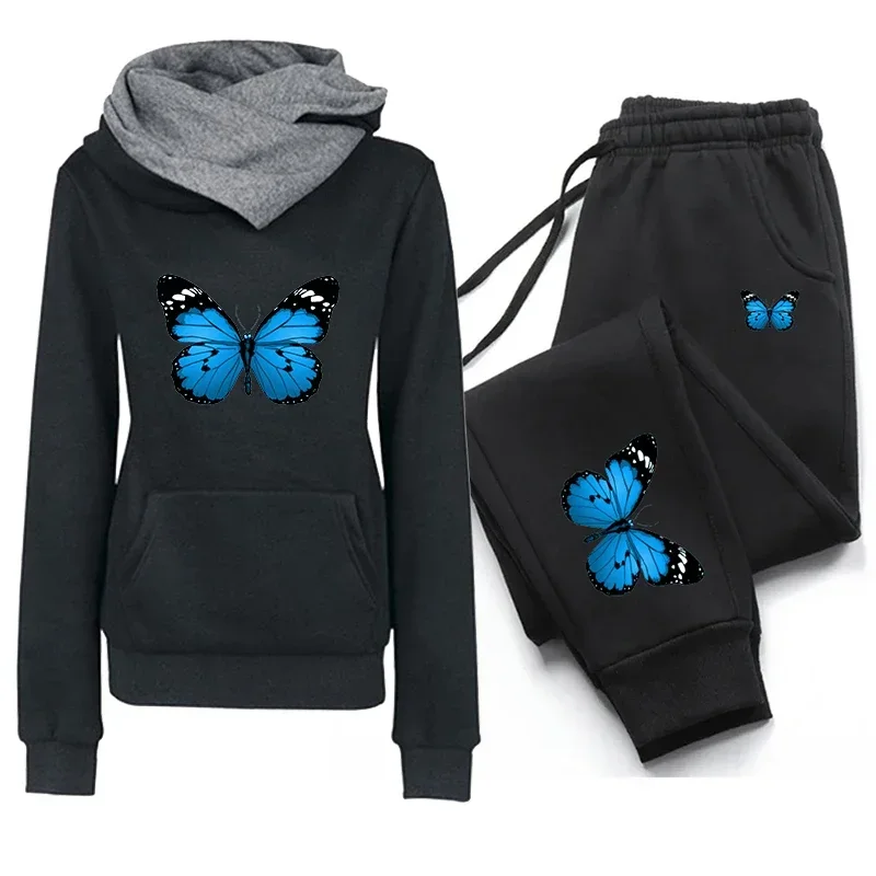 Bluza dresowa z długim rękawem na co dzień — jogging i casual Niebieski