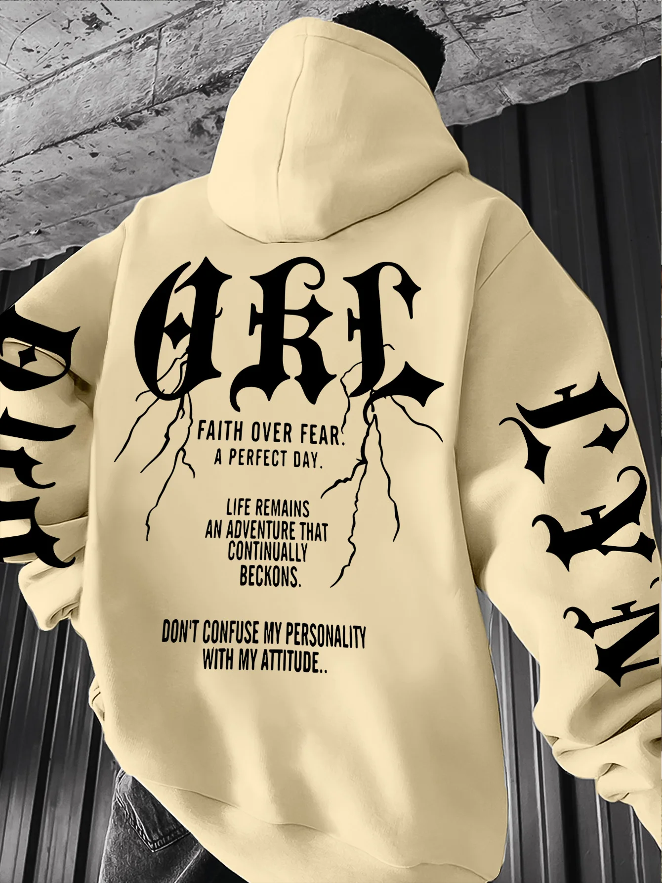 Bluza z kapturem gotycka unisex Y2K streetwear Błękitny