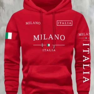 Bluza z kapturem Italia Milano damska casualowa Szary
